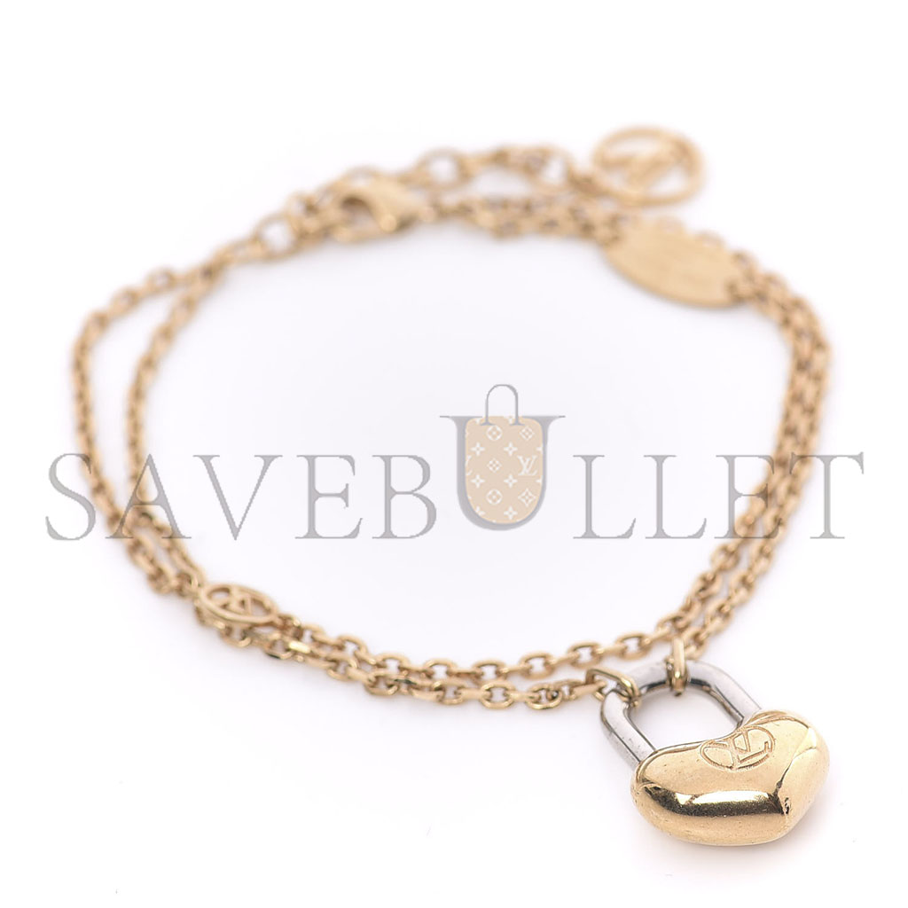 LOUIS VUITTON LV CRAZY IN LOCK BRACELET GOLD SILVER M1583A